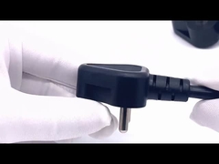 Hindistan 3 Pin Plug 6A 250V güç kablosu seti