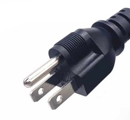 Siyah Japonya Güç Kablosu 3 Pin Plug 7A 12A 15A 125V C13 PVC Ceket