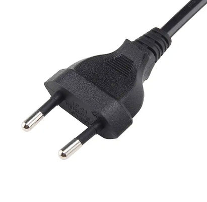 VDE Sertifikası AB Güç Kablosu Uzantı Kablosu 2.5A 250V 2 Pin