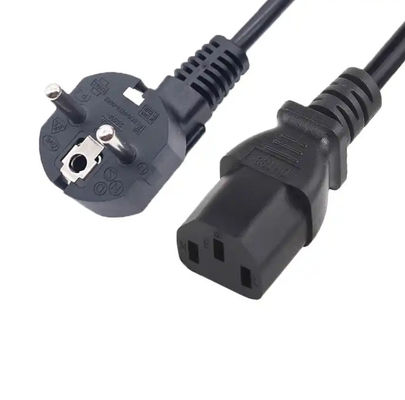 Rusya 3 Pin Güç Kablosu Ev Aygıtları Güç Kabloları için IEC C13'e AB Standartı 16A 250V Güç Plug