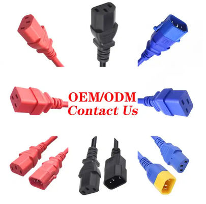 10A 250V uzatma güç kabloları IEC C5 C7 C13 C14 C17 C19 C20 C21 uzatma kablosu