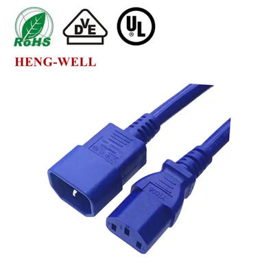 IEC C13 C14 C19 C20 C21 Güç Kabloları 18/16/14AWG Mavi/Kırmızı/Siyah uzatma Güç Kablosu