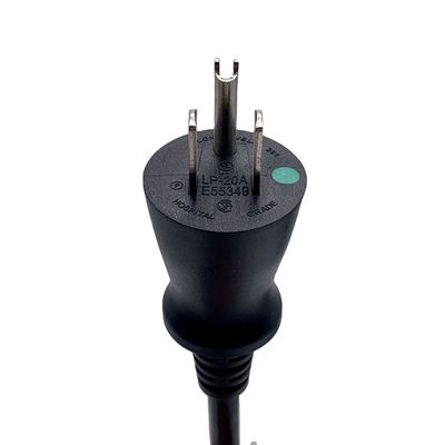 3 Pin USA Güç Kablosu NEMA 5-15P To IEC C13 Yeşil Nokta US Tıbbi Plug