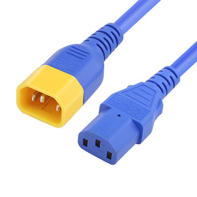 C13 C14 Bilgisayar uzatma kablosu için güç kablosu UL VDE IEC 1.2m 1.5m 1.8m