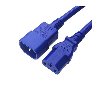 Elektrikli IEC uzatma gücü kablosu C13 C14 Erkek ve Dişi 16A 250V Kablo