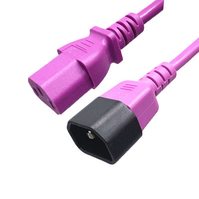C13 C14 Uzantı Güç Kablosu VDE UL 16A 250V 3 Pin Plug IEC Kablo