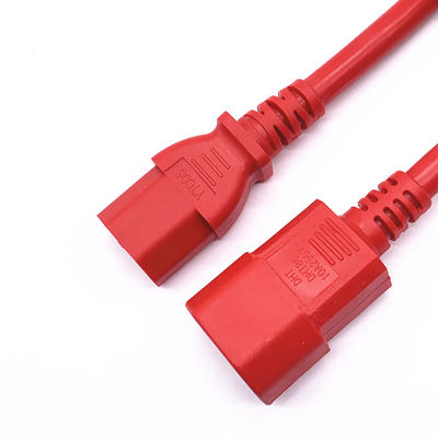 UL Uzantı Güç Kablosu Ev Aygıtı C13 C14 Kırmızı Kablo 1.8m 2m 3m