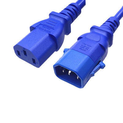 Güvenlik UL listelenmiş güç kablosu, Yerleşilebilir Elektrikli Kilit C13 C14 güç uzatma kablosu