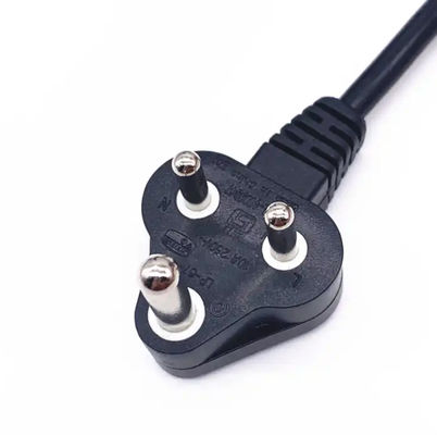 3 Pin Güney Afrika Güç Kablosu, SABS 1.8m 2m 250V C13 AC Güç uzatma Kablosu