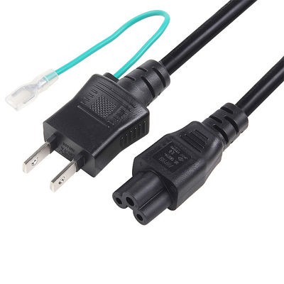 JIS Japonya Güç Kablosu Plug Siyah 3 Pin Jet PSE Onay 7A 15A 125V