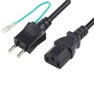 12A 125V Japonya Güç Kablosu PSE'ye C13'e Bağlantı Kara Toprak Kablosu