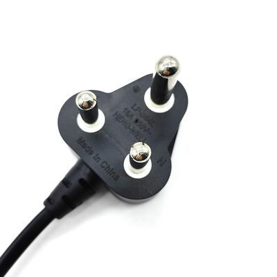 16A 250V 3Pin PVC Hindistan Güç uzatma kablosu 1M Uzunluk OEM Özel