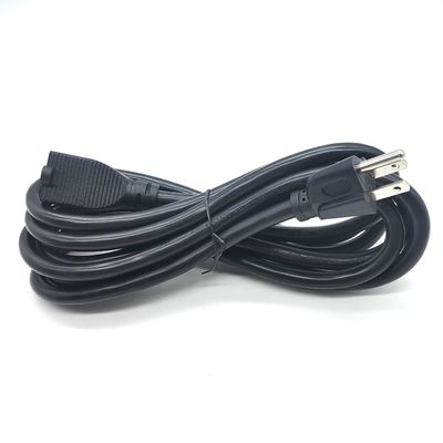 Akım Değeri 15A UL Sertifikalı 5-15P 5-15R 3 Pin Güç Kablosu, PVC Kılıf ve Saf Bakır